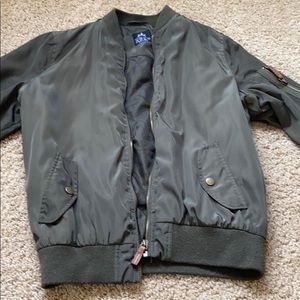 green bomber jacket